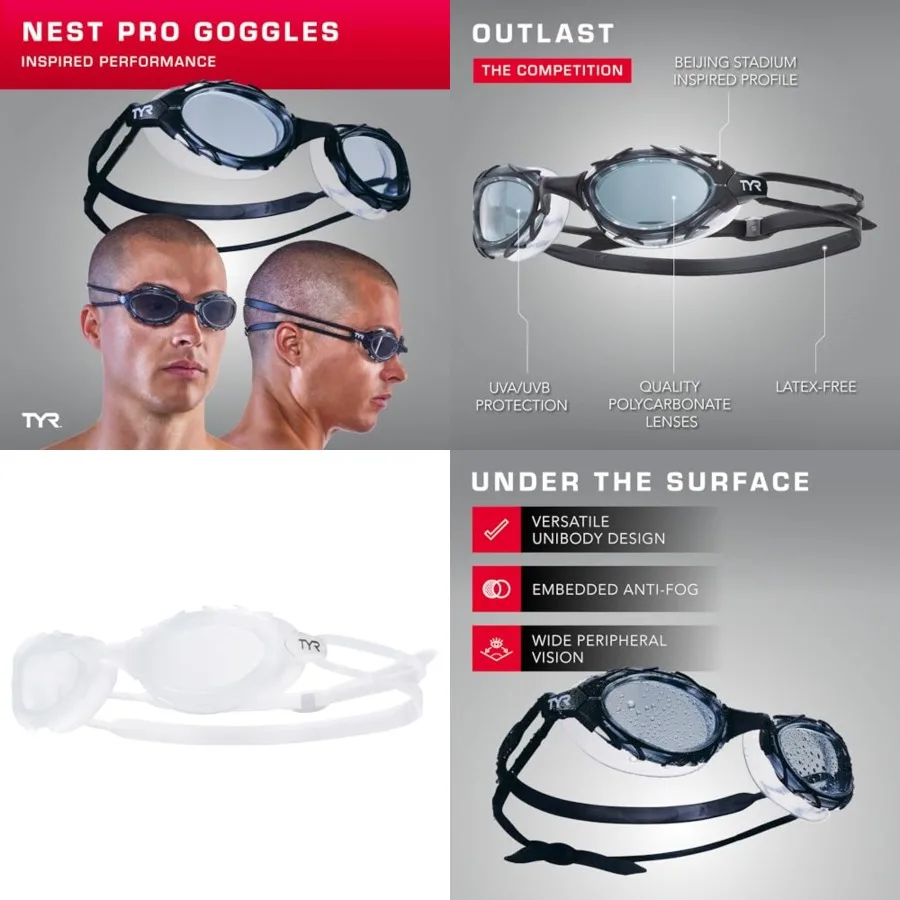 

TYR Nest Pro Performance Goggle Clear