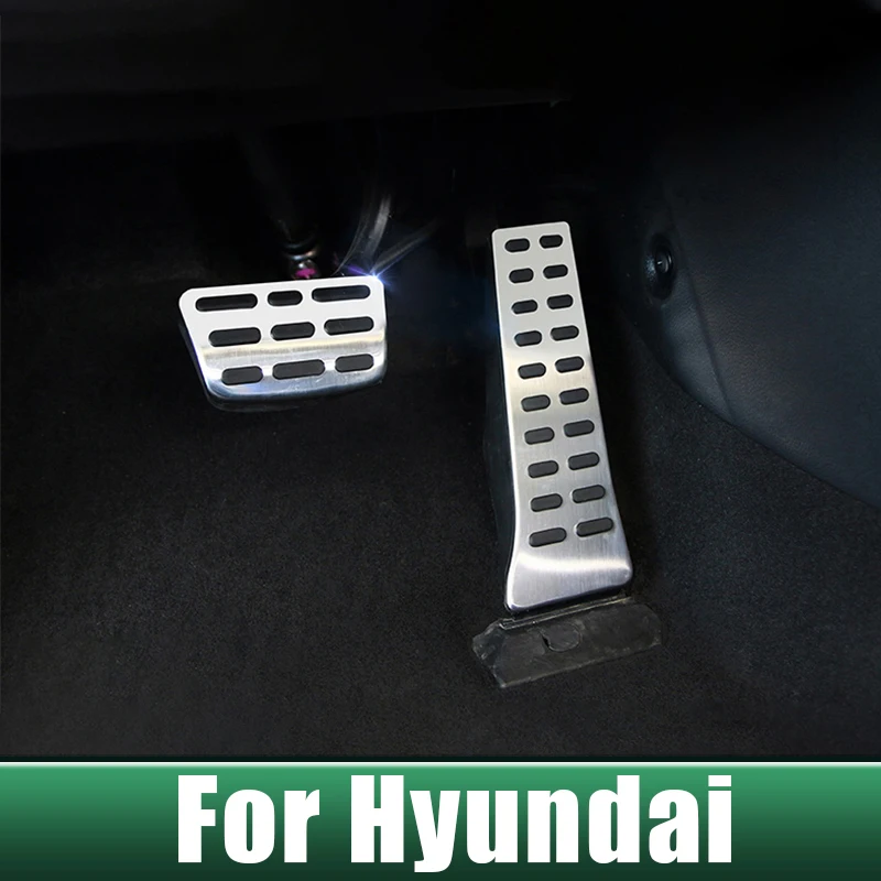 Car Foot Accelerator Brake Pedal Cover For Hyundai Tucson Sonata 10 LF Santa Fe ix45 NEXO Palisade Grandeur Azera Genesis G70