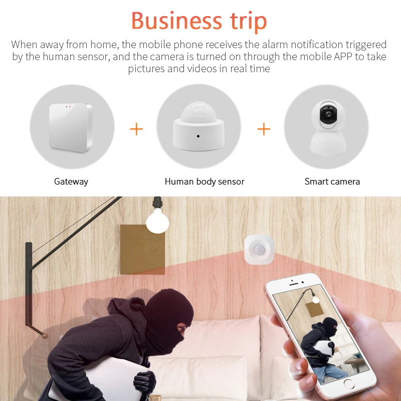 Smart PIR Motion Sensor Tuya Zigbee Human Body Movement Wireless Infrared Detector Home Security Work With Alexa Google Home