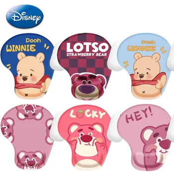 손목 받침대가 있는 디즈니 마우스 패드, Pooh Bear Lotso 귀여운 컴퓨터 책상, 미끄럼 방지 게이머 매트, 손 손목 밴드, 3D 카펫, 사무실 책상 매트