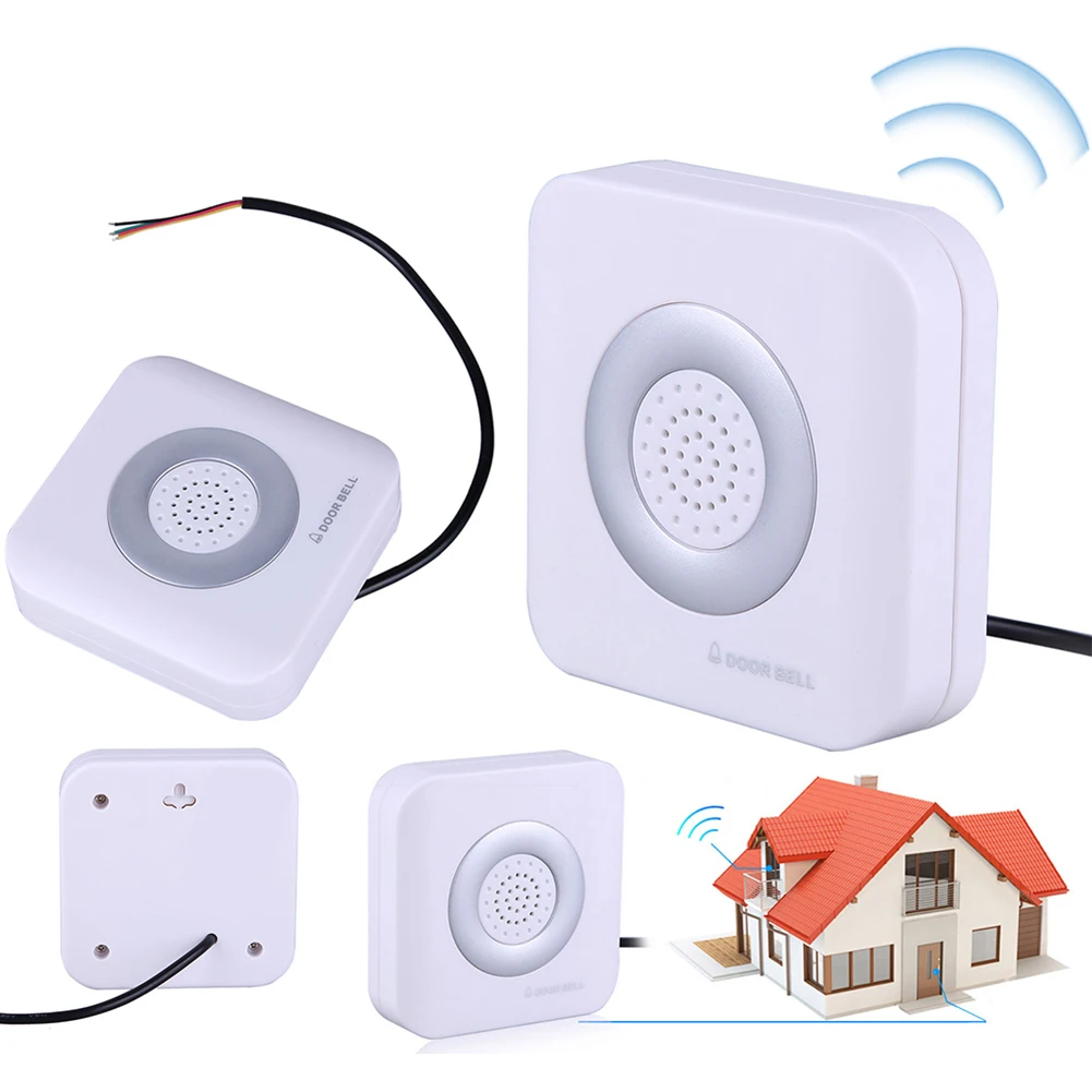 DC 12V Wired Doorbell Four-Wire Dingdong Electronic Doorbell 4 Core Wire Access Control System Home External Doorbell