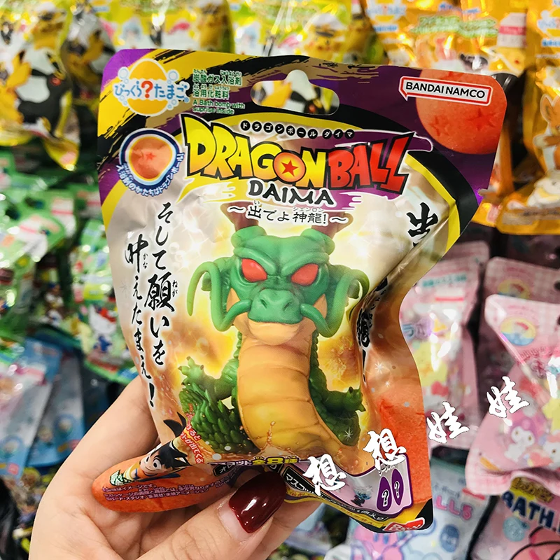 En stock Caja ciega de baño Bandai Dragon Ball - Figura sorpresa de Shenron y Goku, Fizzies de baño solubles coleccionables para fanáticos