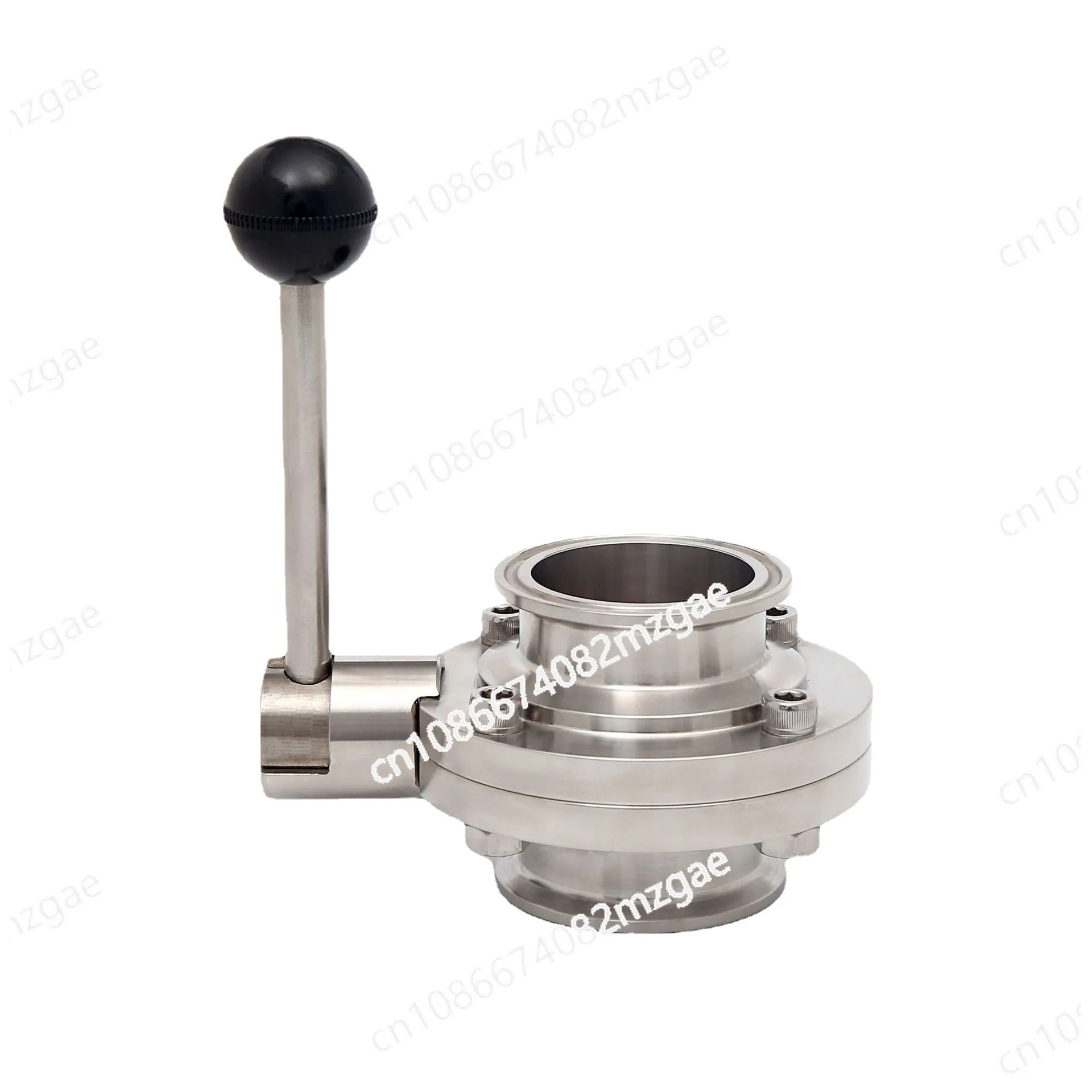 304 stainless steel quick installation butterfly valve, manual quick connection welding chuck type dust butterfly valve