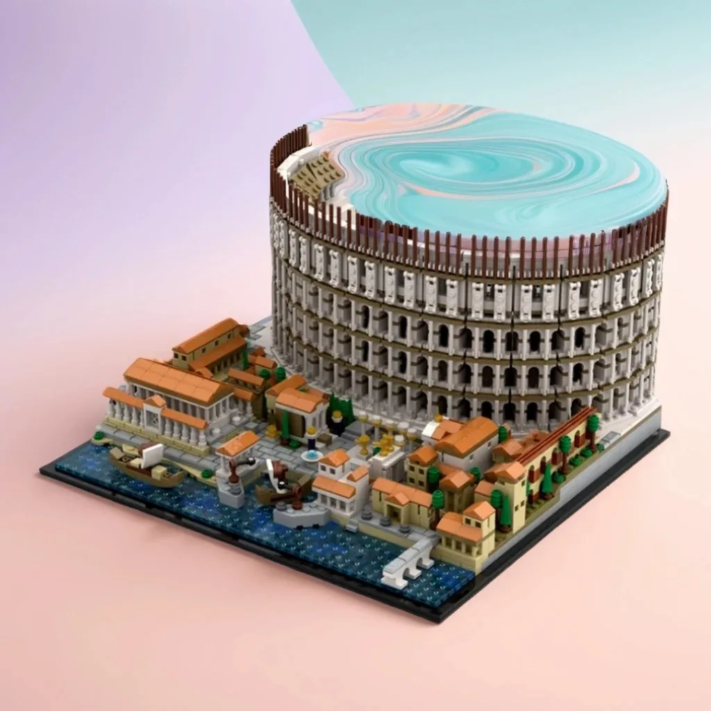 3959pcs MOC Architecture Colosseum Model Building Blocks Toy Architecture Christmas Gift Art Assemble Education Collection Brick