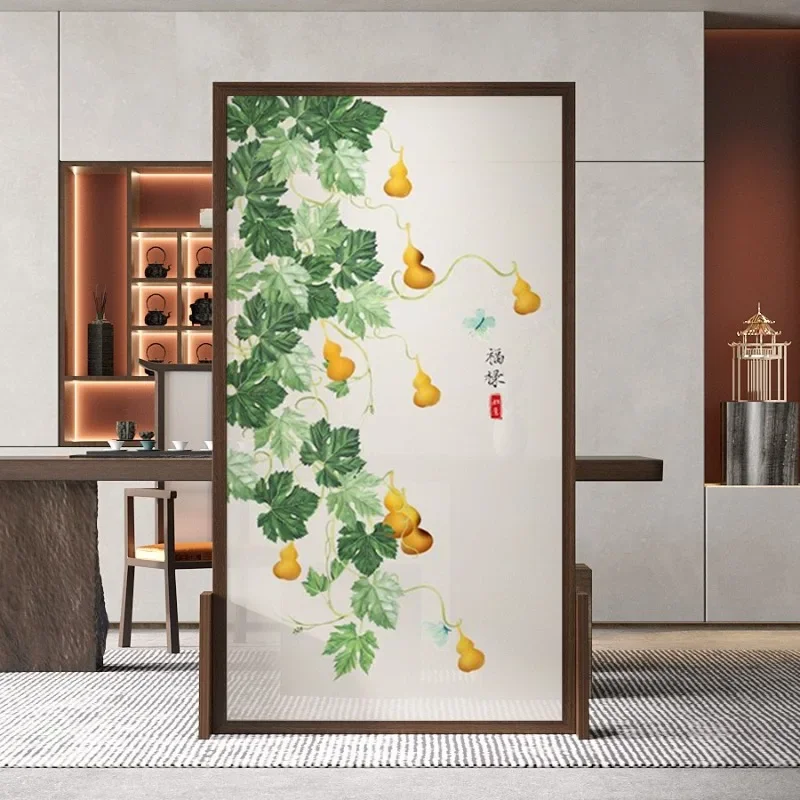 New Chinese-style Fulu screen partition, living room entrance, home blocking, study, tea room, solid wood semi-transparent movab