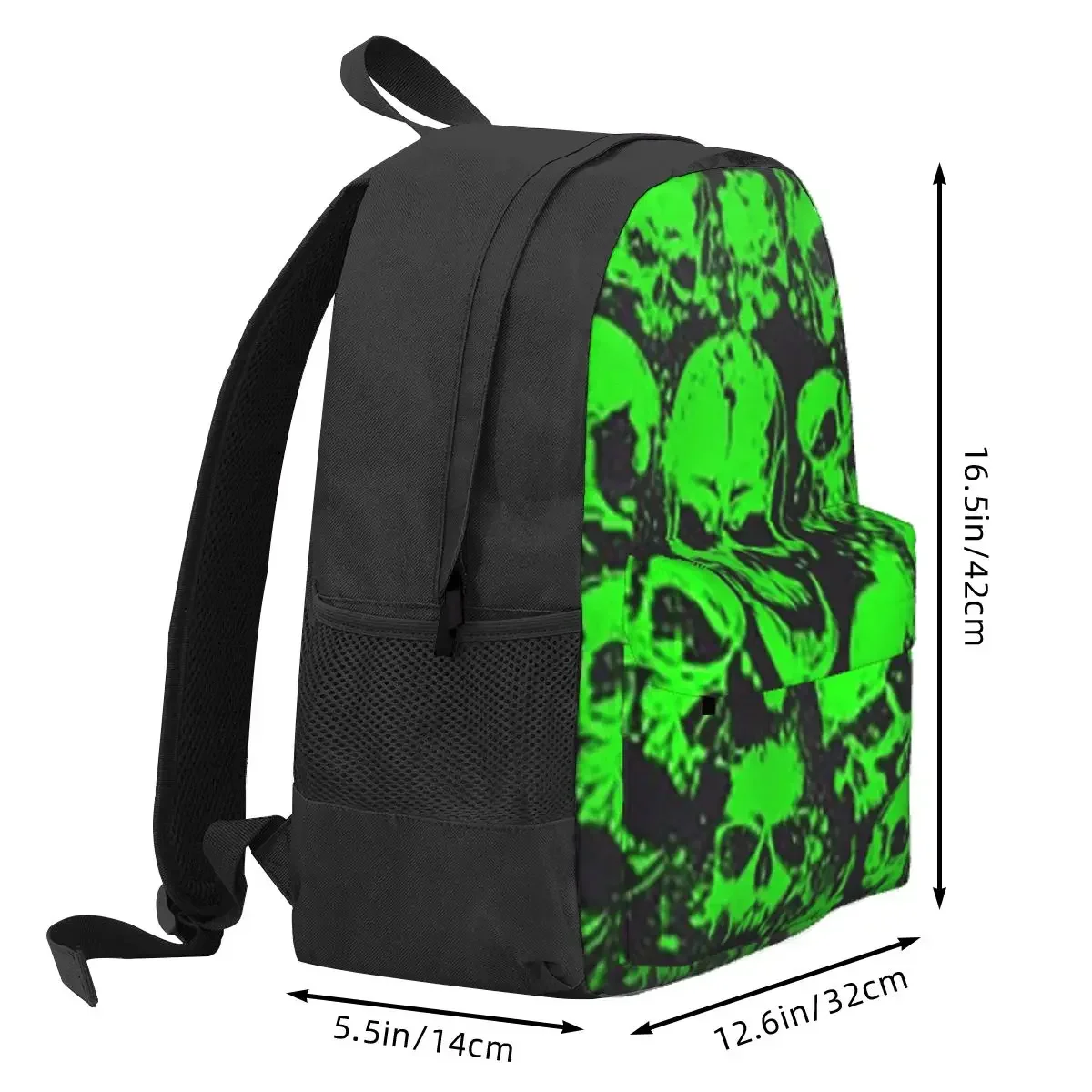 Ghost Skull Print Luminous Horror Night Halloween Backpack Daypack Large Capacity BookBag School Bag Shoulder Bags for Men Women