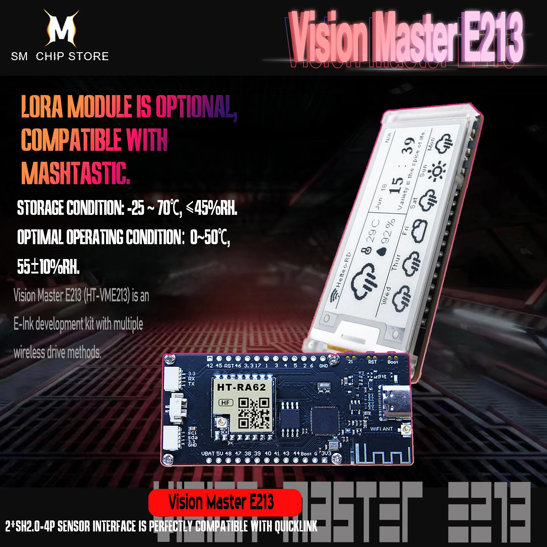 Imagem -05 - Heltec Meshtastic Lora E-ink Display E-paper Esp32 Lora Smart Sx1262 Wi-fi Devboard Ble Arduino Iot 213