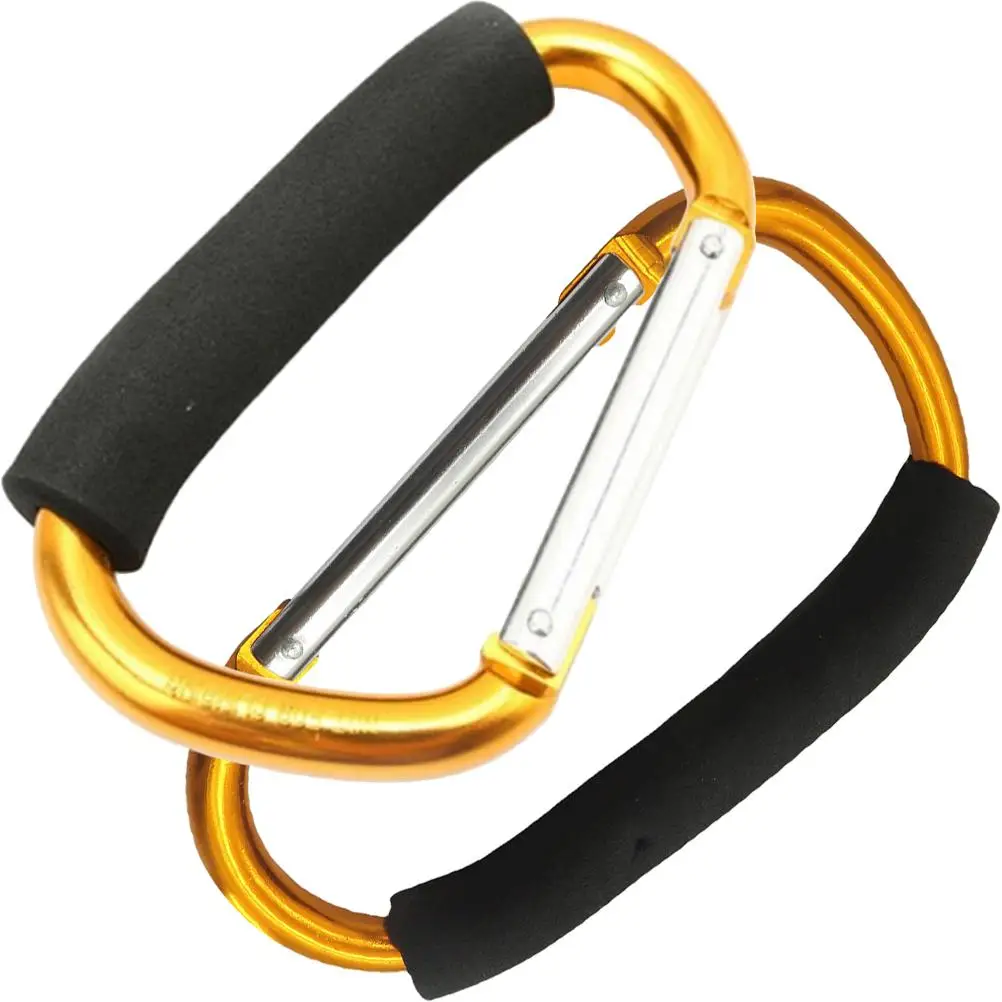 

2 Pcs Portable Ice Skating Shoes Hooks Aluminum Alloy Heavy Duty Carabiner Clip Boots Carrier For Roller Skating Jumbo Hooks