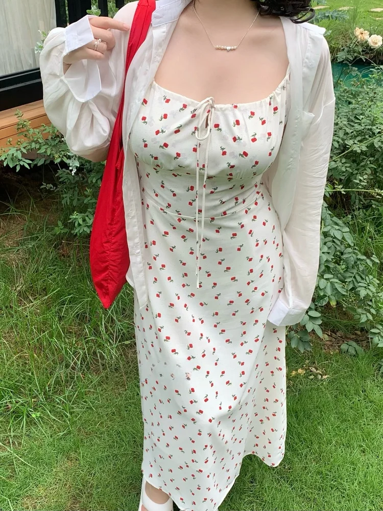 

Женское летнее повседневное платье Sweet Fre с цветочным принтом Vaion средней длины больших размеров от DEMA