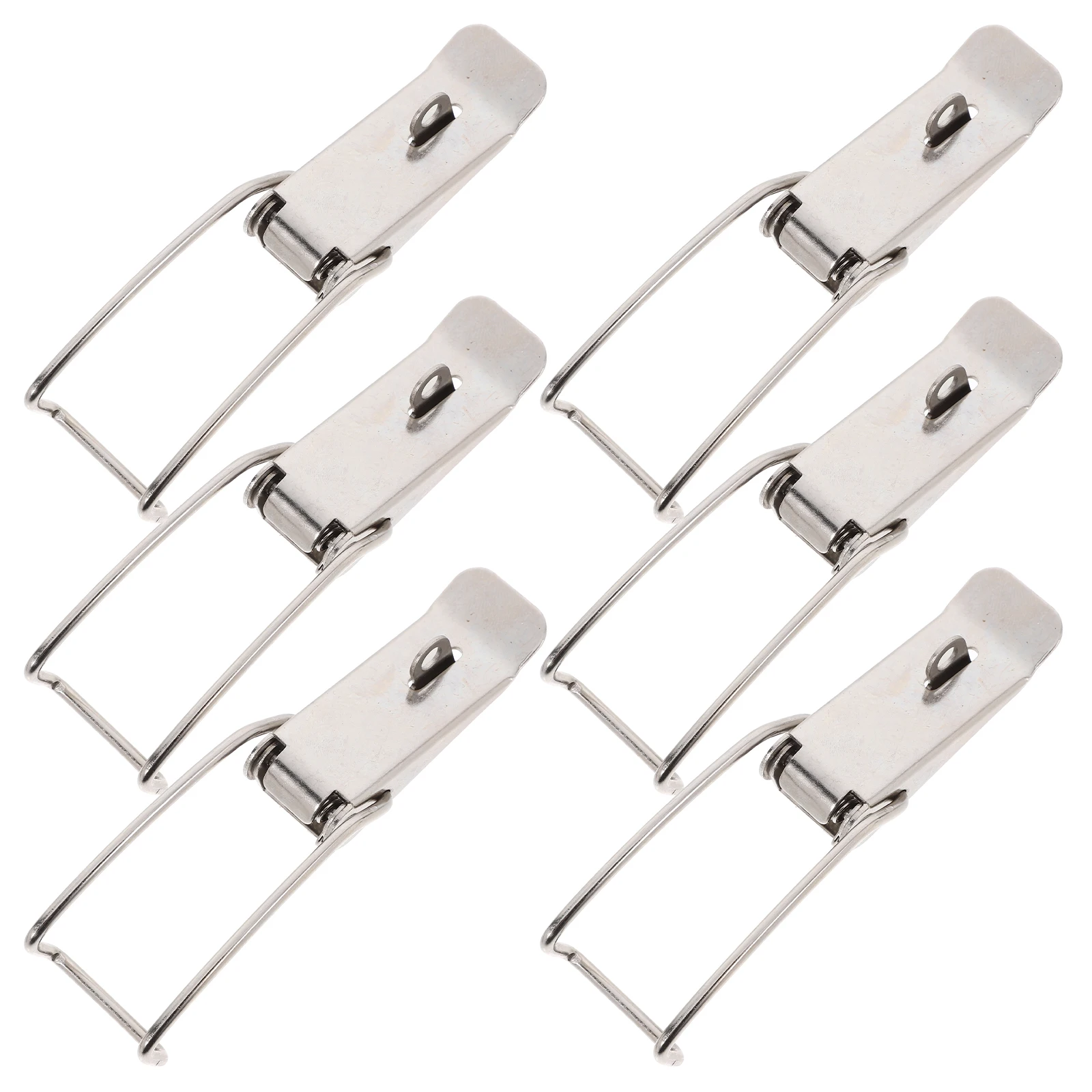 

6pcs Stainless Steel Clasp Spring Loaded Heavy Duty Gate Hook Pin Toggle Clamp Hook Garage Door Spring Pin Stainless Steel