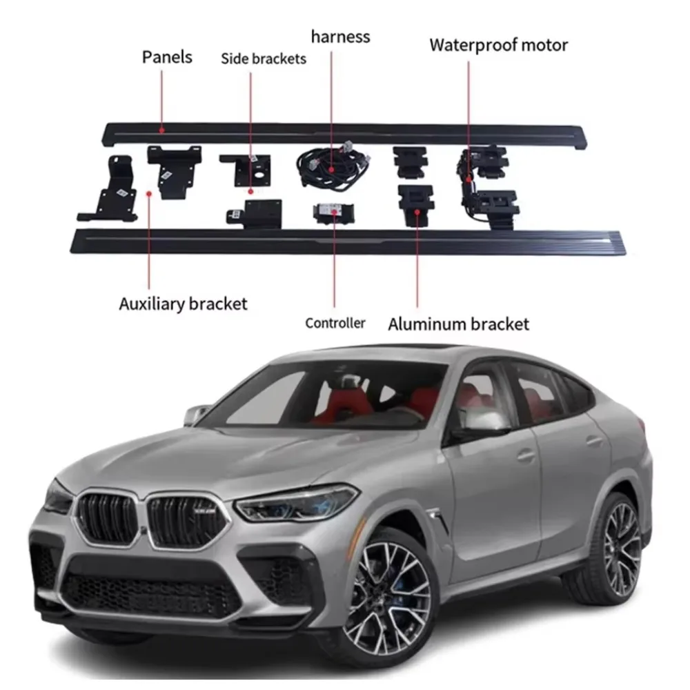 for Mamba Forever Store Automatic Foot Step Electric Steps Pedal Running Board Power Footrest Retractable for 20-23  X6