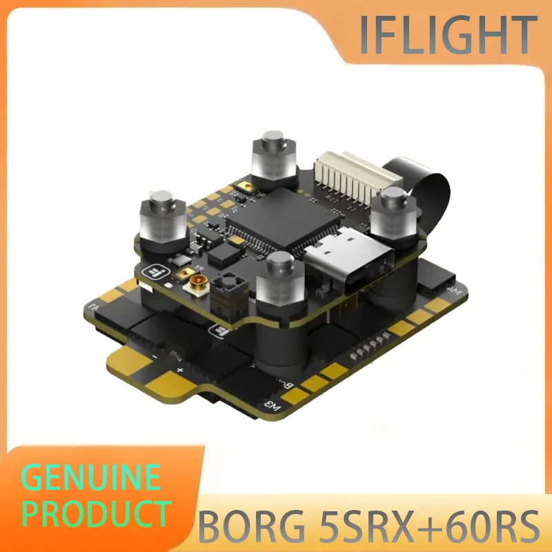 ชุดควบคุมการบิน iFlight Borg 5S RX พร้อมตัวควบคุมการบิน Borg 5S RX FC / Borg 60RS ESC สำหรับอะไหล่แข่ง FPV