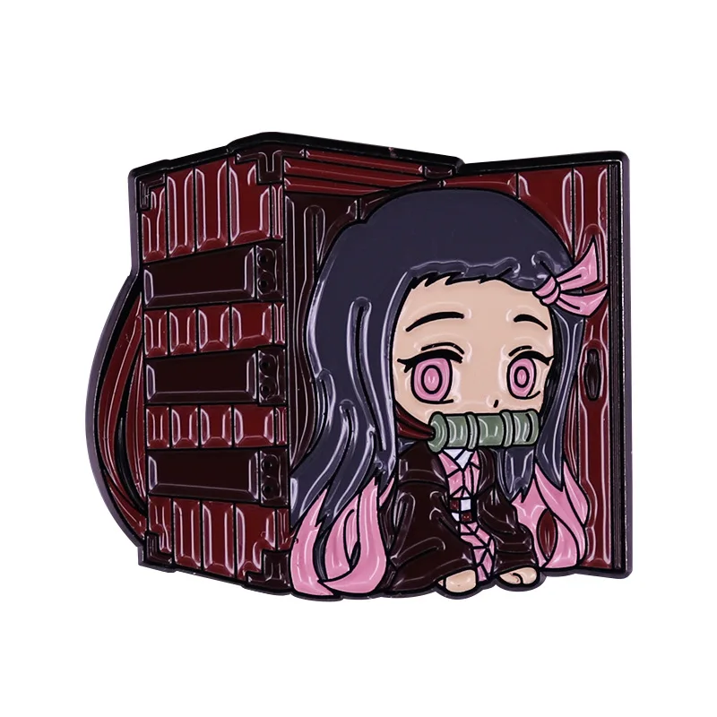 Demon Slayer Anime Enamel Brooch, Cartoon Accessory