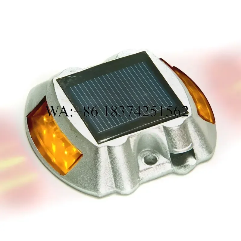 Wmwmnu for Cosyn Solar 6 LED Road Stud Light Aluminum Outdoor Waterproof Driveway Dock Path Ground Marker Lamp