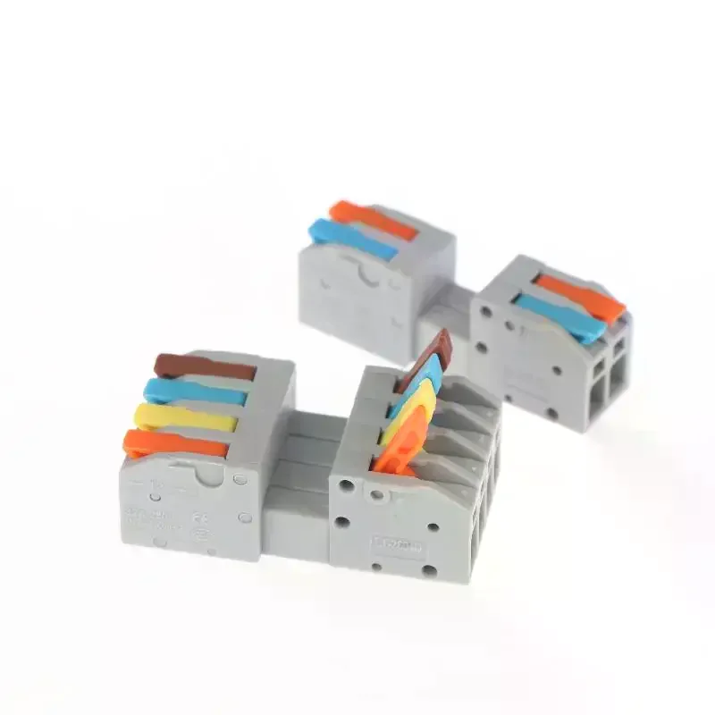 2/4Pcs Mini Universal Quick-Conne​ct Wire Terminal Block, Push-in Butt Conductor