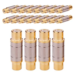 4/8/16PCS High Quality  Dual RCA Connectors RCA Female to Female Jack Socket Straight Adapter Gold Plated Speaker Cable Extender