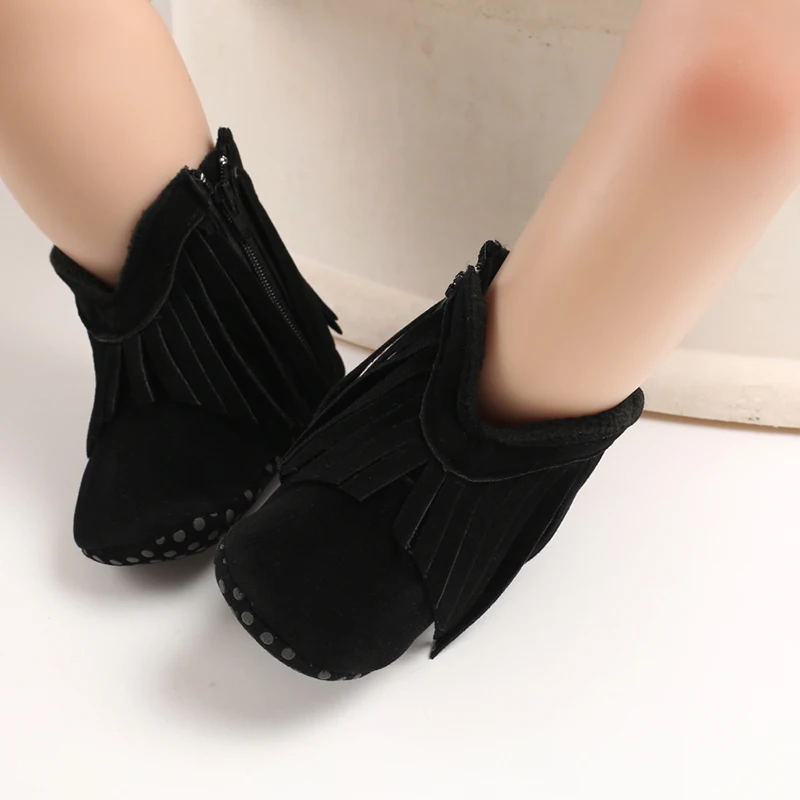 Winterstiefel für Babys, Jungen und Mädchen, 0–18 Monate, im Western-Stil, aus Denim, ideal zum Laufenlernen, warm, lässig, modisch. – Detail 31