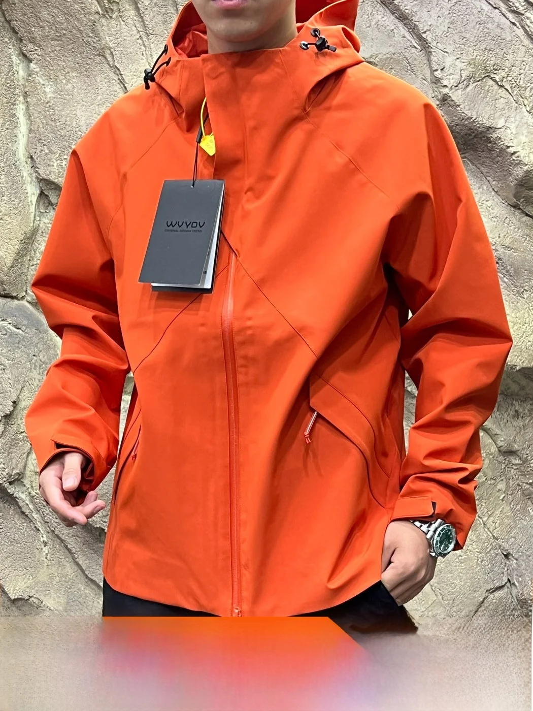 Outdoor Men's Softshell Jacket Full Body Taped Three-Proof Black Tech Autumn Winter Anti-Tear Standard Fit Polyester Fiber