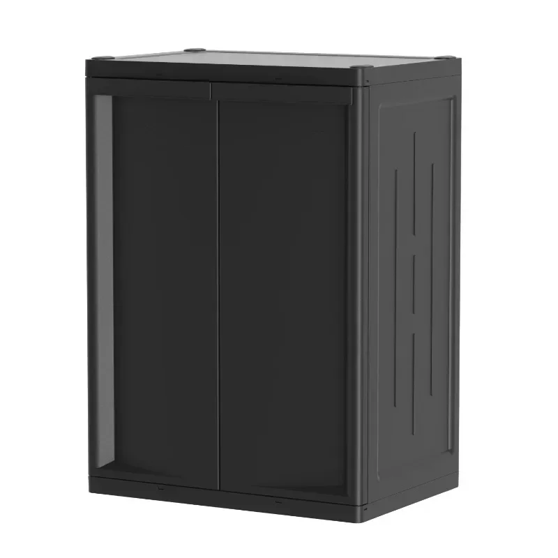 Factory Direct Compatible WithHyper Tough Plastic Cabinet 2 Shelf 18.5Dx25.47Wx35.43
