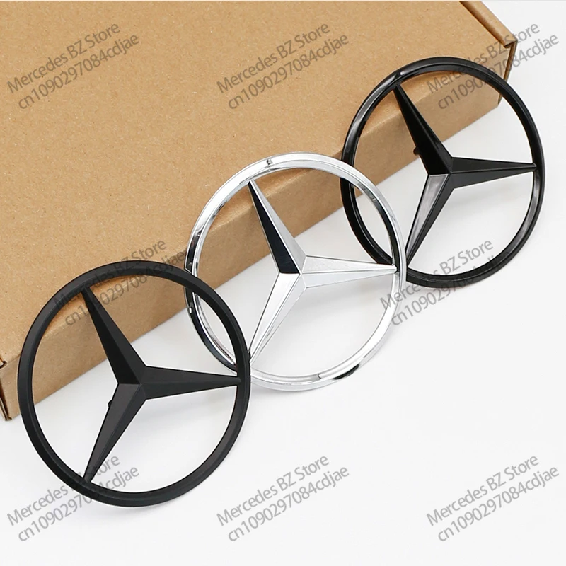 3d ABS Black Rear Trunk Star Logo For Mercedes Benz W203 W204 W205 W212 W213 W176 W177 W246 X156 X253 W222 W223 W117 Accessories