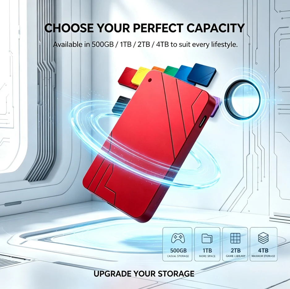 [Brand+] Original A3-1 Portable External Hard Drive Red / Yellow / Pink High Speed Storage Disk for Windows Laptop Desktop PC