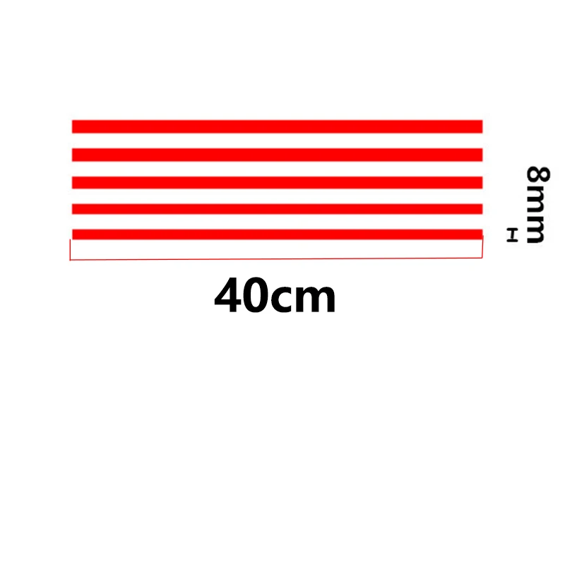 5 PC Universal แถบสะท้อนแสงรถสติกเกอร์ Auto ด้านหน้า Grille Mouldings สีแดงกันน้ําอุปกรณ์ตกแต่งรถยนต์ชิ้นส่วนภายนอก
