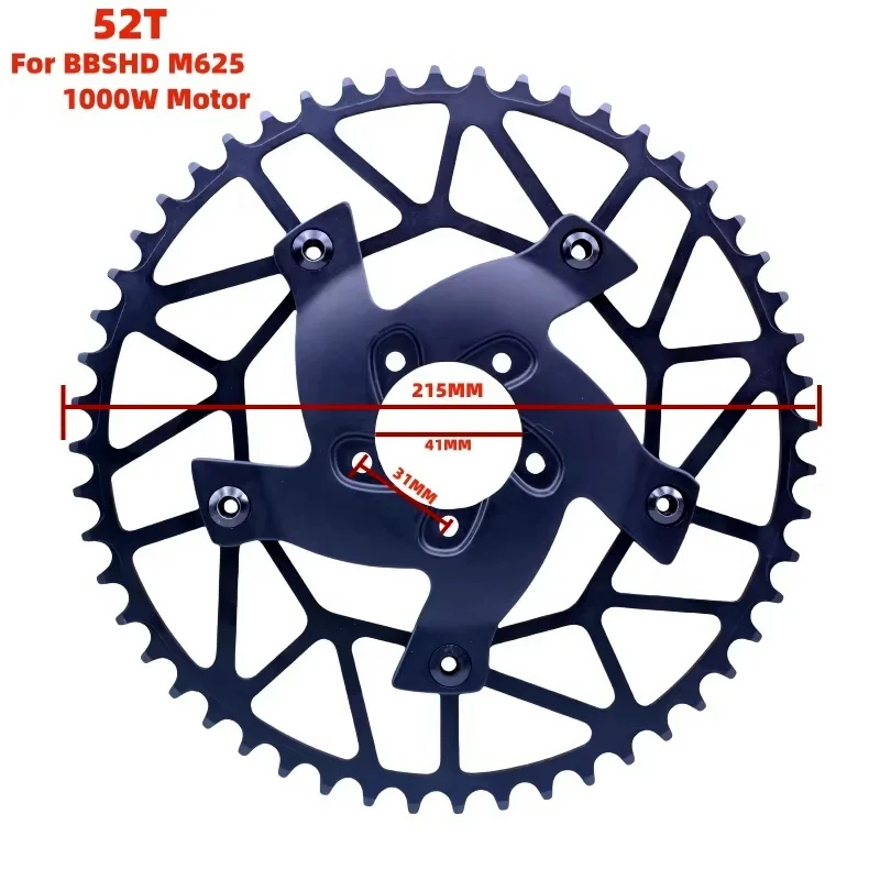 GUSTAVO Electric Bike Chainring Compatibility BAFANG BBSHD M625 1000W Mid Drive Motor 46T/48T/50T/52T view 6