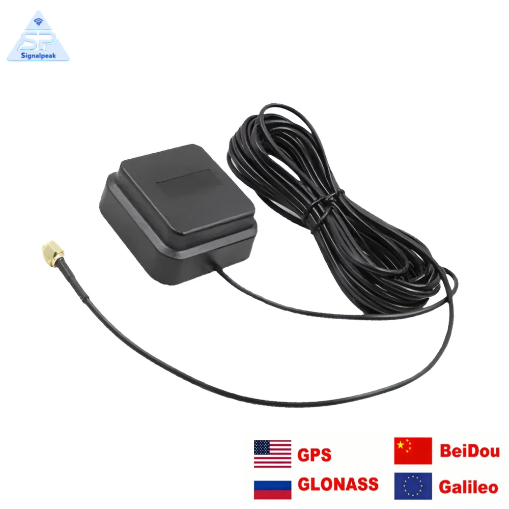 Quectel GPS BDS GLONASS Positioning Antenna Active GNSS L1&L5 Antenna 22DB RG174 3 Meters Cable Magnet Mounting U.FL MHF4 SMA