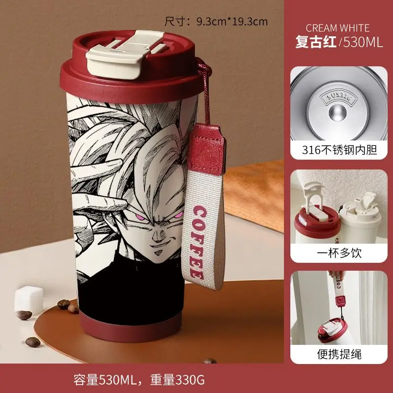Dragon Ball 316 Edelstahl-Kaffeetasse, niedlicher und stilvoller Cartoon-Wasserbecher mit großem Fassungsvermögen, Geburtstagsgeschenk für Freunde – Detail 4