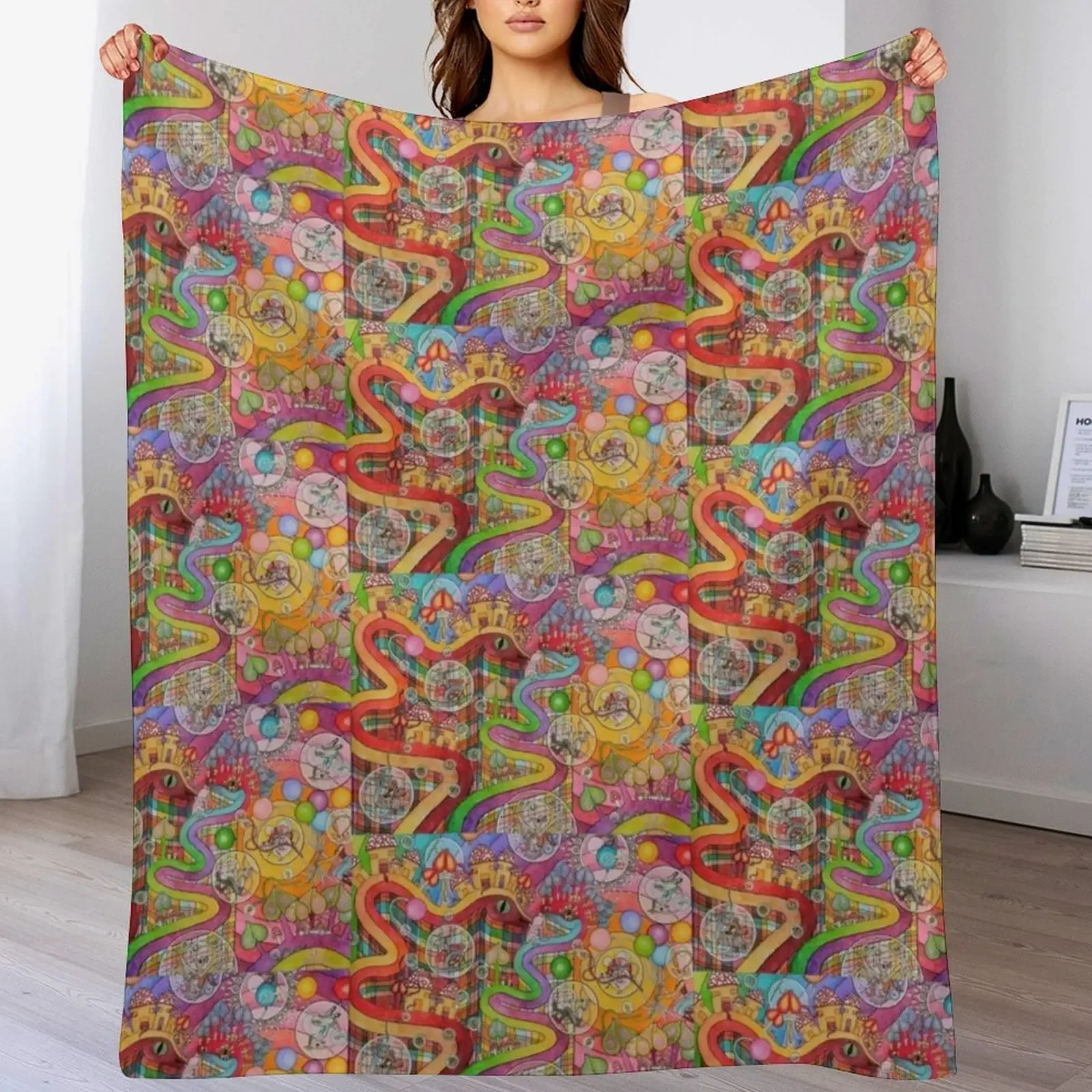 

Year of the Rat Throw Blanket Tourist Thermal funny gift Camping Blankets