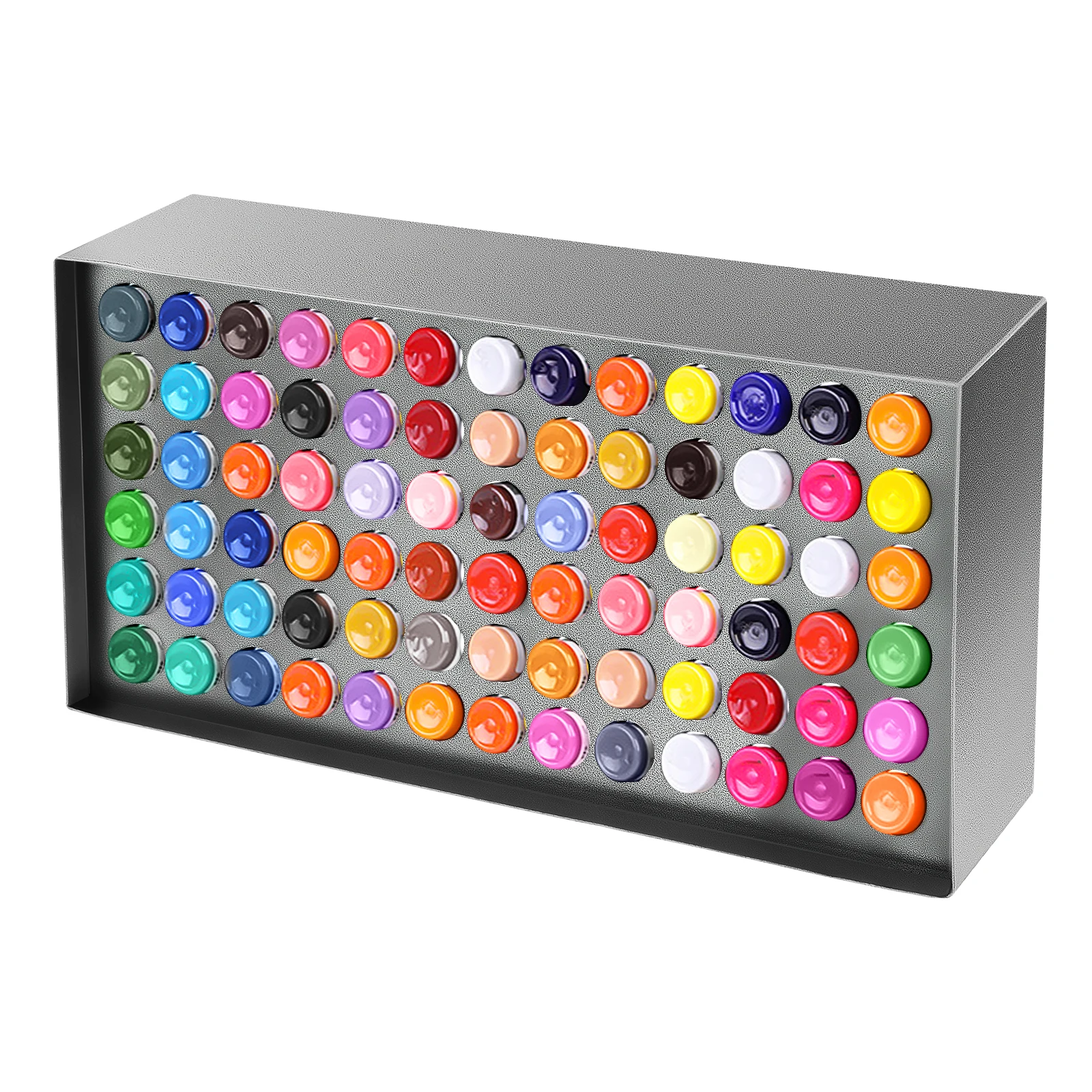 

78 Holes Wall-Mounted Pigment Bottle Rack, Diameter of 1.18in Large Capacity Pigment Ink Holder for Nail Salons, Hair Salons