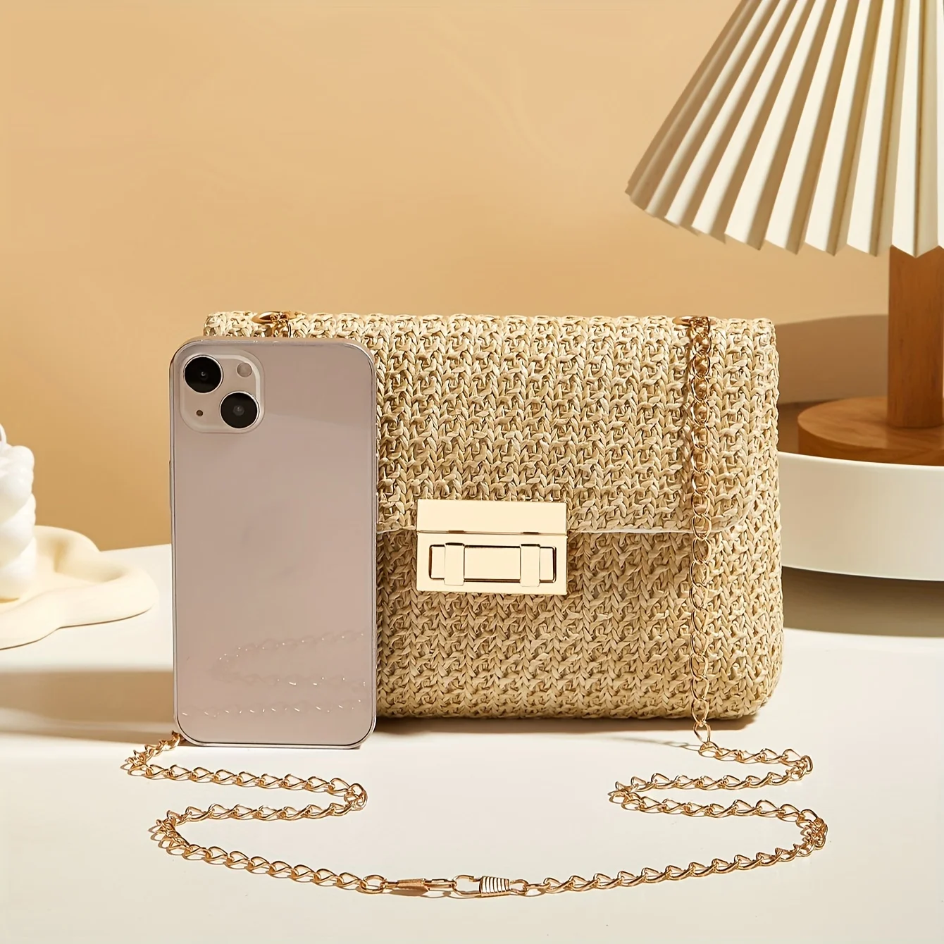 Crossbody Bag for Women,Chain Strap Banquet Stylish Accessory Shoulder Bag for Day-to-Night Outfits