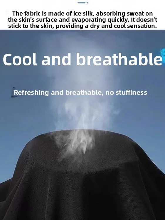 Men's Summer Thin Ice Silk Casual Pants Spor Straight Leg Ultra-Thin Loose Fit Summer Youth Faion Straight Leg Trousers