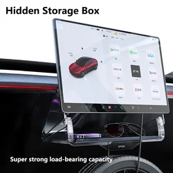 TEEQ For Tesla Model 3 Highland 2023 2024 Model Y Under-Screen Hidden Storage Box New Behind The Screen Storage Box Accessories