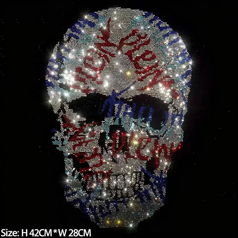 Fashion Hot Diamond Skull Series  Diamond Sequins DIY Clothes T-shirt Decoration Stickers Clothing Accessories