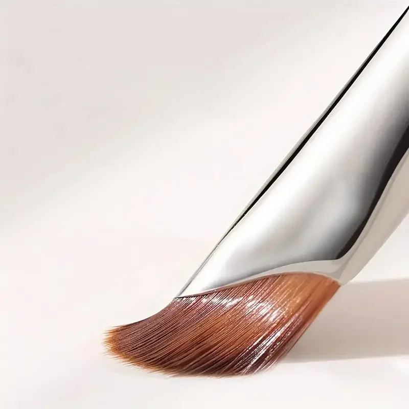 초미세 각도 팁이 있는 1/3 스칼펠 아이라이너 브러쉬, 플랫 앵글 눈썹 브러쉬, 눈 및 눈가 메이크업용 정밀 브러쉬