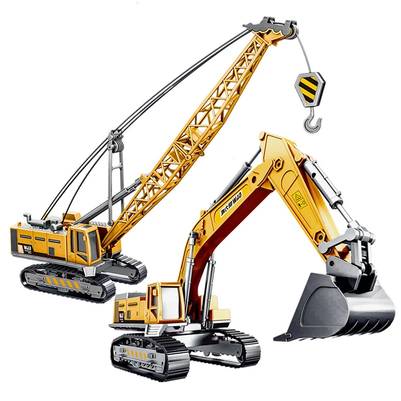 Diecasts Mini Tractor Excavator Crane Bulldozer Toy Boy Car Vehicle Toys Models Dump Truck Alloy+Plastic Education Wholesale