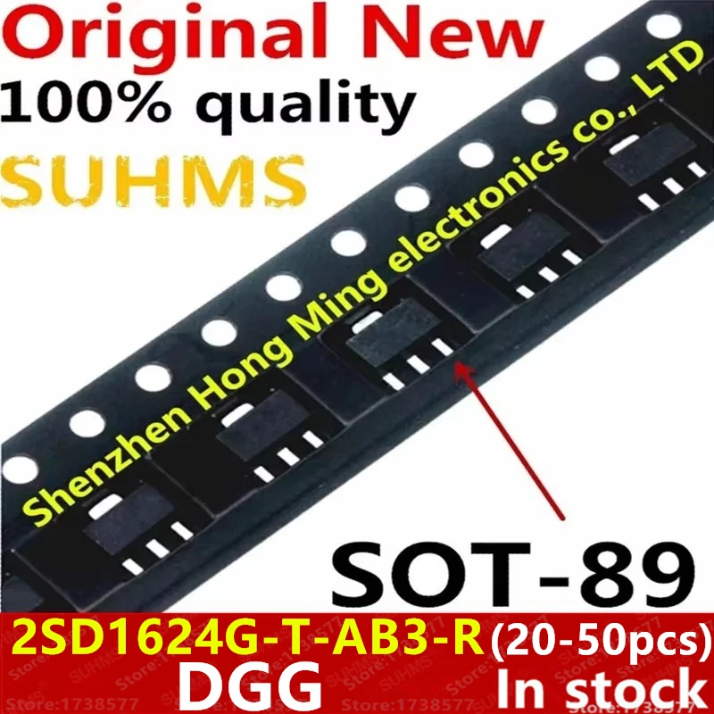 (20-50 قطعة) 100% جديد 2SD1624G-T-AB3-R 2SD1624G DGG SOT-89