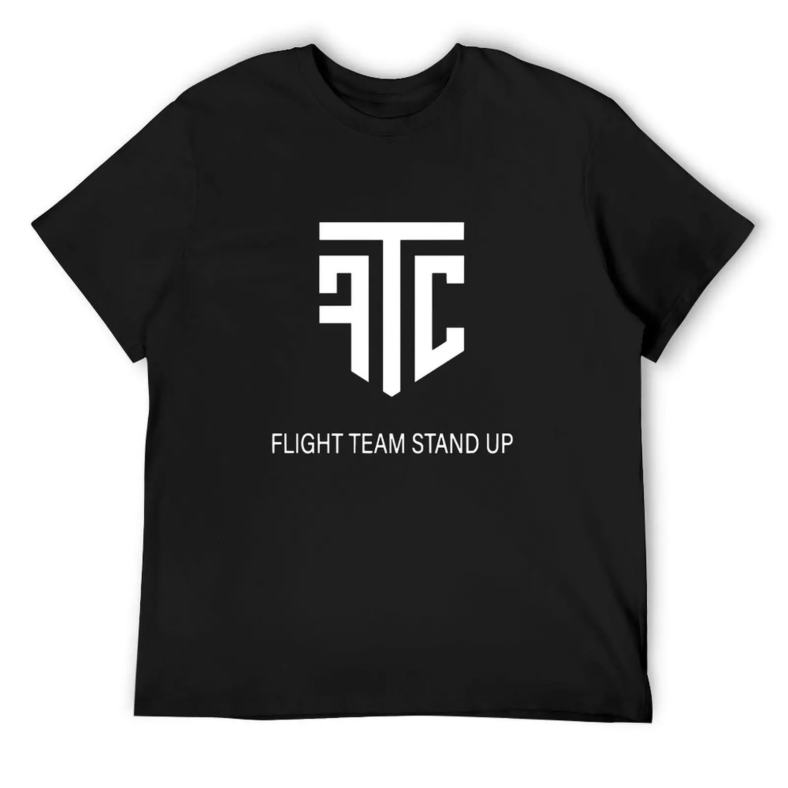 Flightreacts Merch Flight Team Stand Up Ftc Logo T-Shirt heavyweights plus size tops mens graphic t-shirts