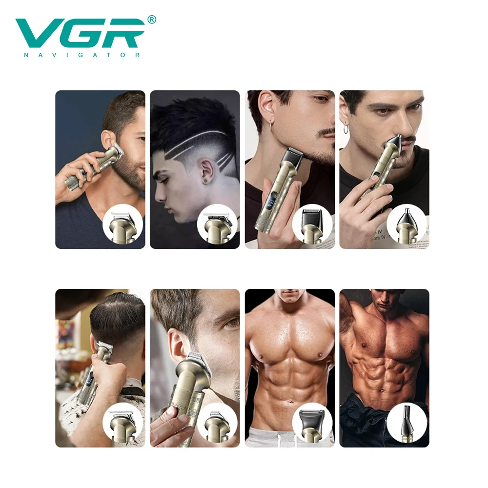 VGR الرجال الرجعية بوتيك قص الشعر النحت دفع قطع تصفيف الشعر صالون المنزل النفط رئيس قص الشعر كامل الجسم الشعر التشذيب