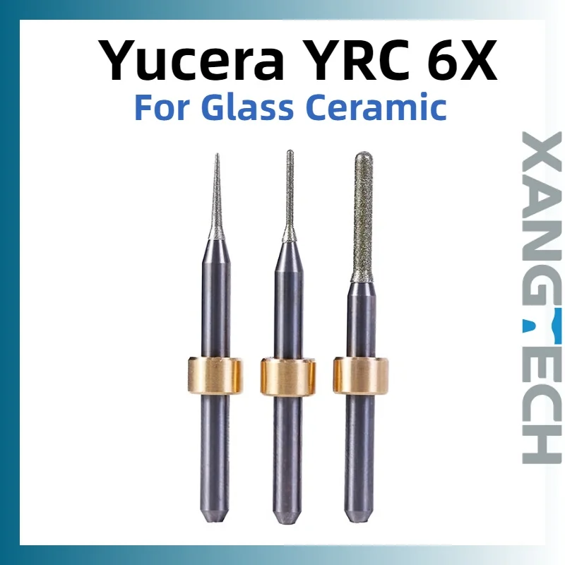 

XANGTECH YUCERA YRC 6X Glass Ceramic Milling Bur Dental Tools for Lithium Dislicate Milling Cutters CAD CAM Dental Materials