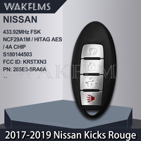 For Nissan Kicks Rogue 2018 2019 2020 2021 Rogue 433.92MHz 4A Remote Key Proximity Smart Key S180144503 KR5TXN3 285E3-5RA6A