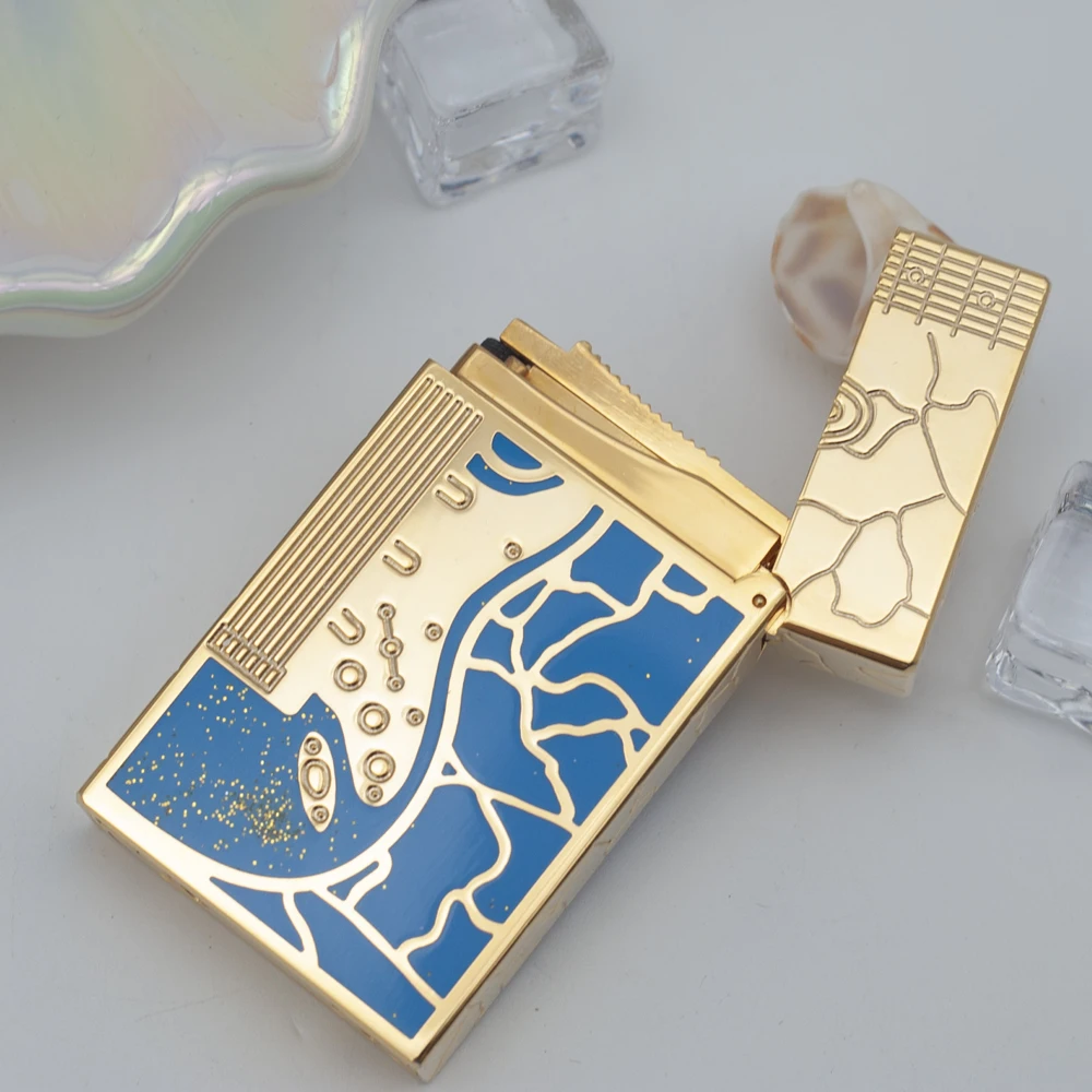 ولاعات السجائر للمدخن لينة لهب 100% النحاس مشرق الصوت ولاعة السيجار التبغ التدخين ملحق طبعة محدودة رجل هدية