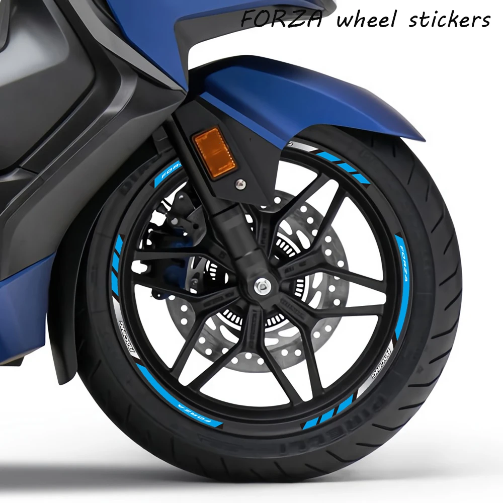 

For HONDA FORZA 350 Motorcycle Front and Rear wheel decals Reflective stickers rim stripes motorbike forza 300 FORZA 250 125