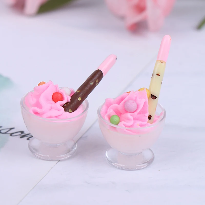 

1:12 Dollhouse Miniature Chocolate Ice Cream Cup Dolls Kitchen Food Accessories