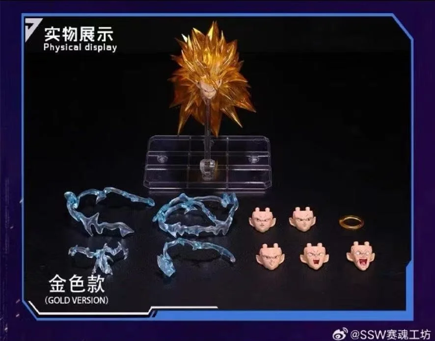 

In Stock SSW Dragon Ball SHF 3.0 Goku Head Sculpt Face Sculpt Effect Parts Accessory Pack Action Figure Fan Collection Gift