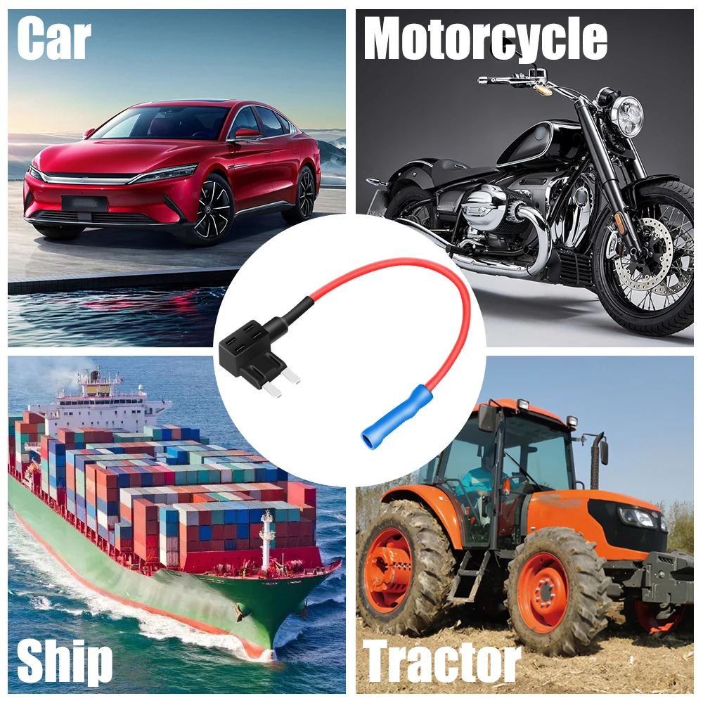 12V Car Fuse box Holder Add-a-Circuit Adapter adattatore ATM APM Tap Mini Blade Micro 5 Pcs Auto moti Insurance