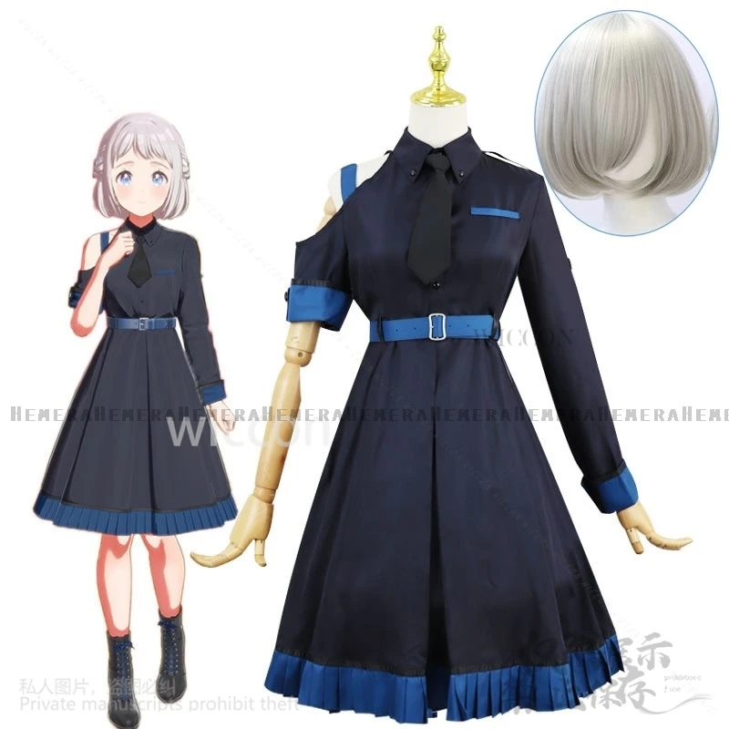 Anime Spel Gakuen Idolm @ Ster Cosplay Katsuragi Lilja Kostuum Pruiken Lolita Jurk Uniform Vrouw Sexy Halloween Verjaardagsfeestje Pak