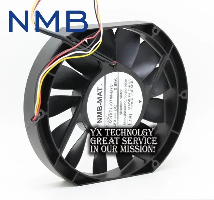 

For NMB 5910PL-07W-B75 17025 17cm 170mm DC 48V 0.85A slim industrial cabinet cooling fan