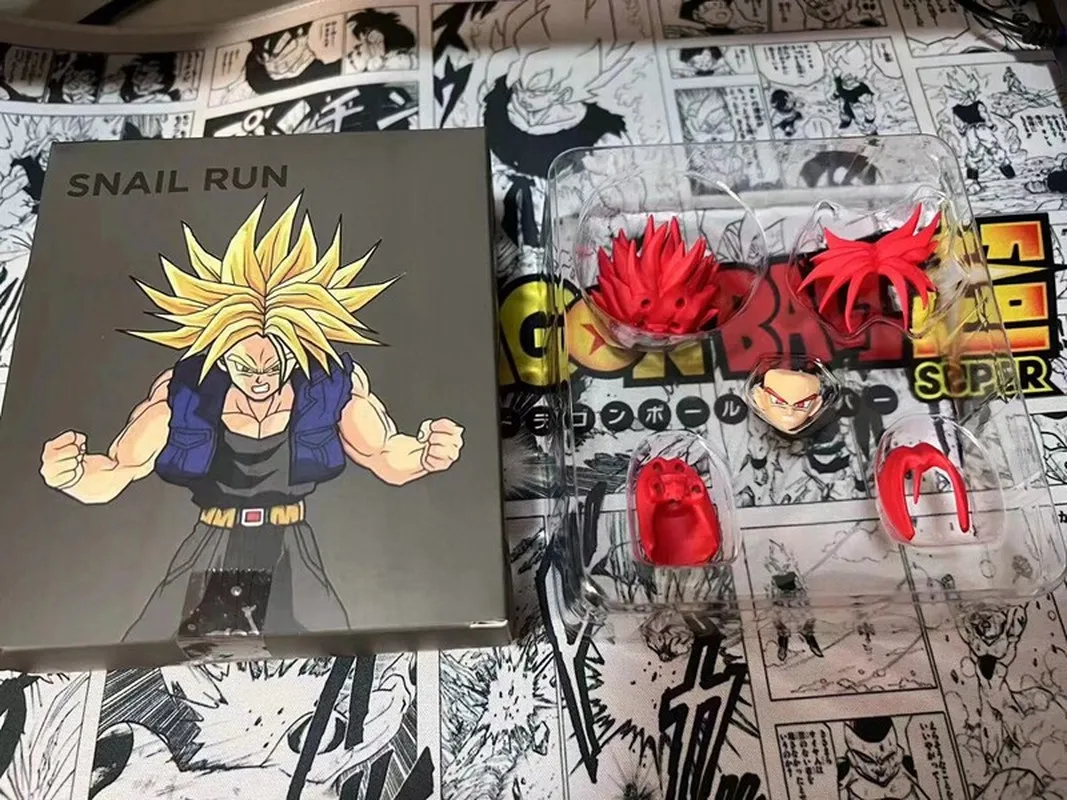 Shf Dragon Ball Z Super Saiyan Trunks Gohan Fusion Multi Color Replacement Head Sculpt Hand Parts Action Figure Accessory Set view 3
